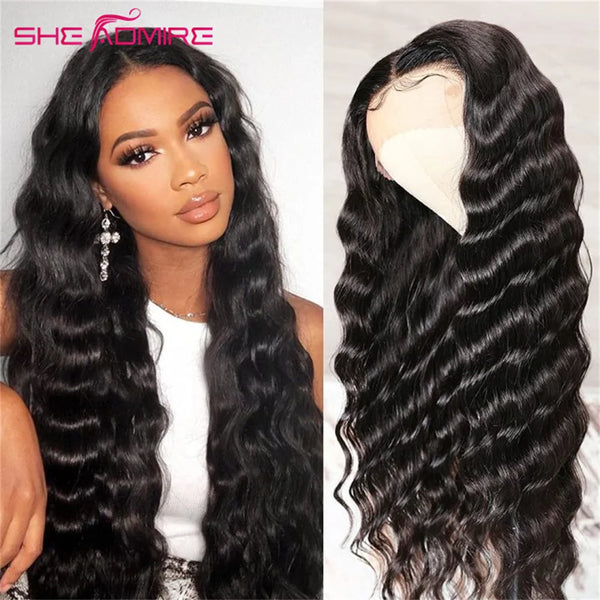 She Admire Brazilian Pre Plucked Loose Deep Wave Remy Human Hair Wig