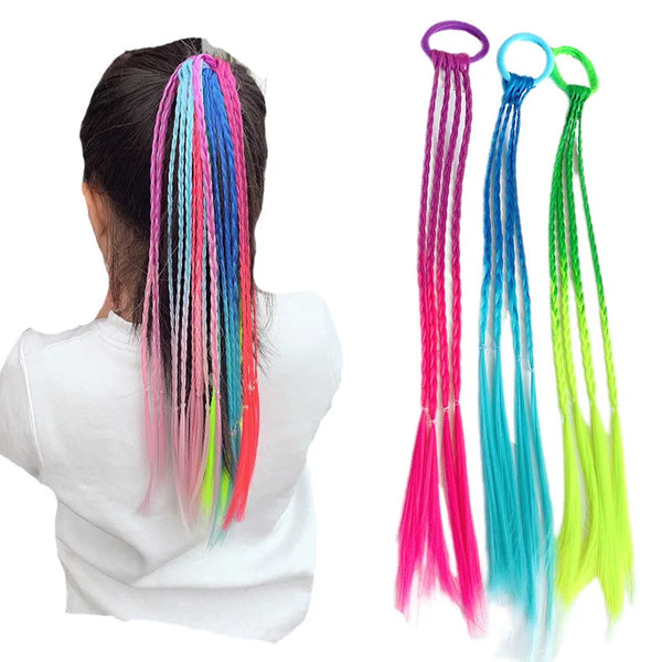New Girls Colorful Ponytail Rubber Hair Band