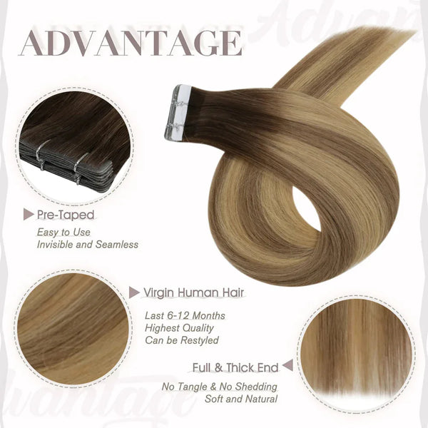 Full Shine Virgin Injection Tape in Human Hair Extensions