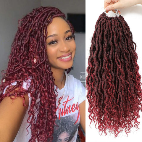 X-Tress Synthetic Curly Goddess Faux Locs Hair Extensions