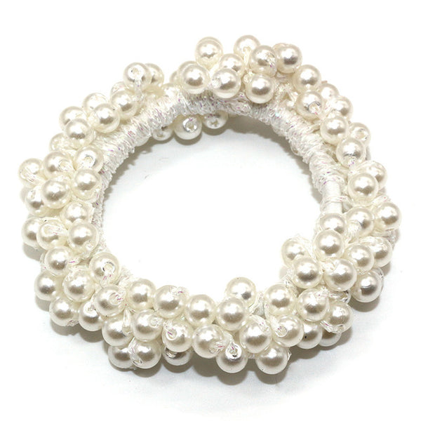 RuoShui Elegant Pearl Ponytail Scrunchie