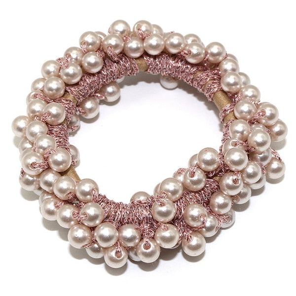 RuoShui Elegant Pearl Ponytail Scrunchie