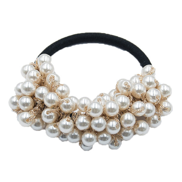 RuoShui Elegant Pearl Ponytail Scrunchie