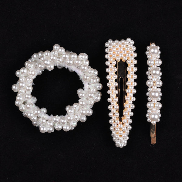 RuoShui Elegant Pearl Ponytail Scrunchie