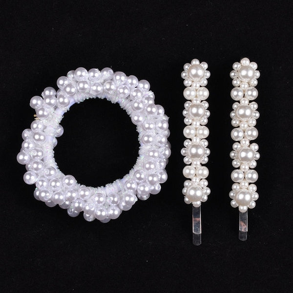 RuoShui Elegant Pearl Ponytail Scrunchie