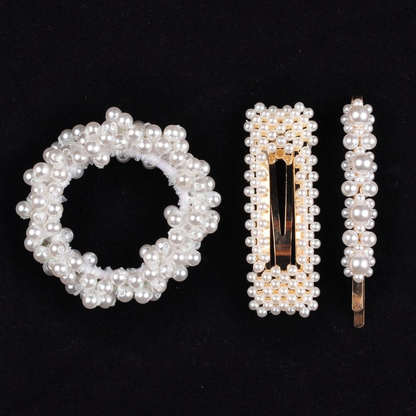 RuoShui Elegant Pearl Ponytail Scrunchie