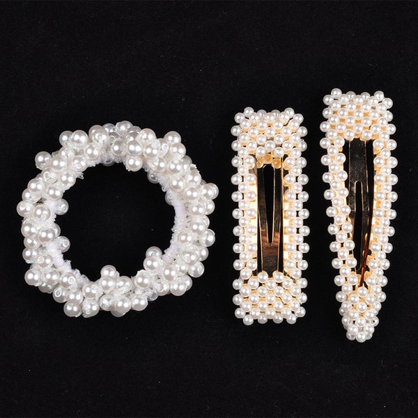 RuoShui Elegant Pearl Ponytail Scrunchie