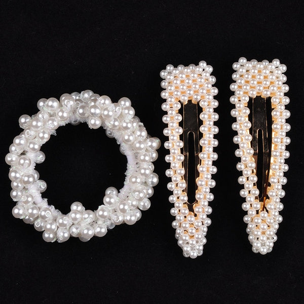 RuoShui Elegant Pearl Ponytail Scrunchie