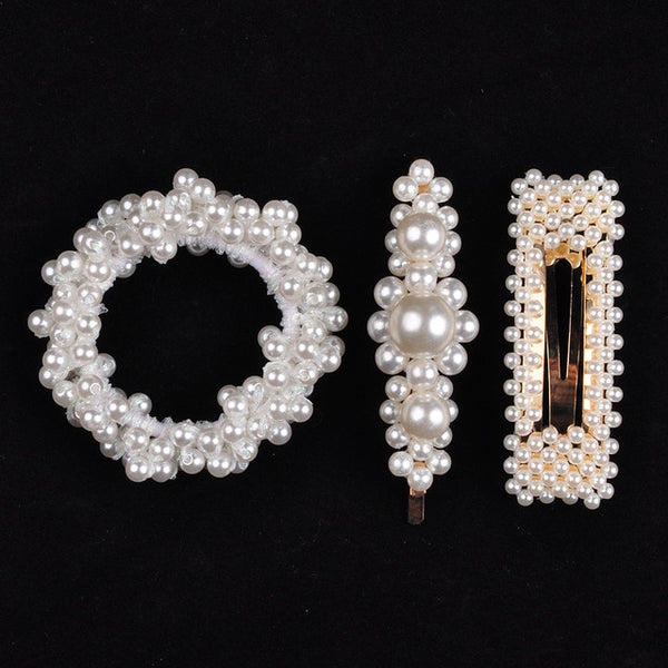 RuoShui Elegant Pearl Ponytail Scrunchie