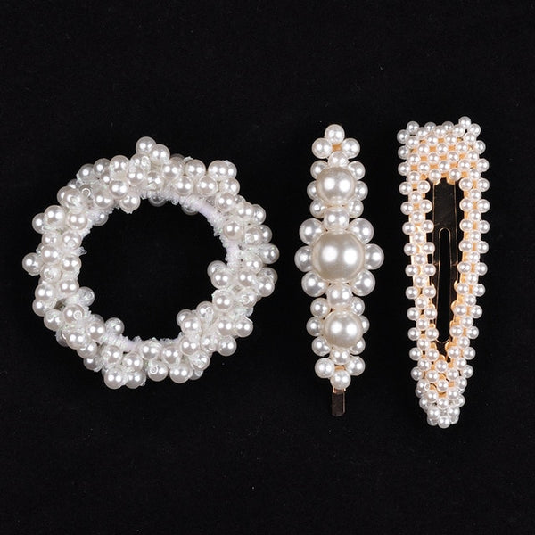 RuoShui Elegant Pearl Ponytail Scrunchie