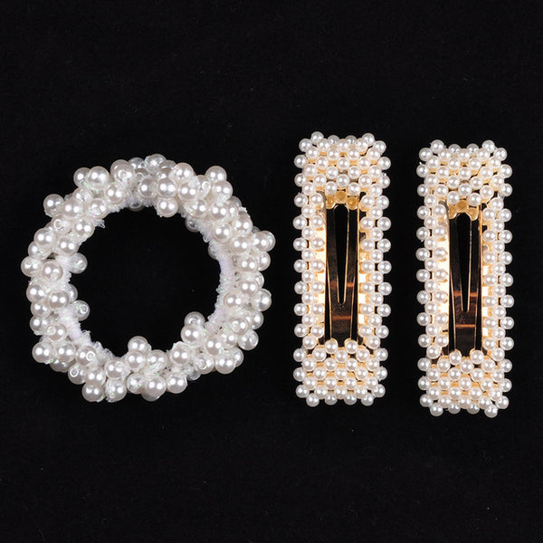 RuoShui Elegant Pearl Ponytail Scrunchie