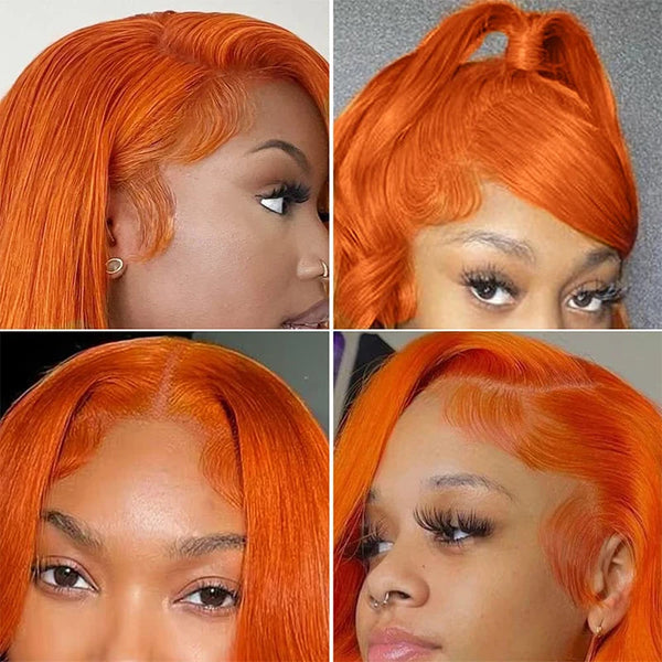 LS Beauty Ginger Peruvian Pre Plucked Remy Human Hair Wig