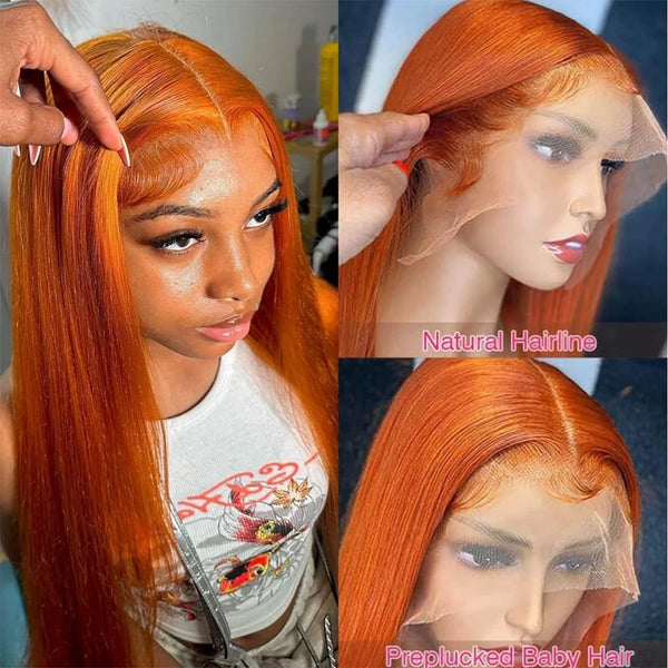 LS Beauty Ginger Peruvian Pre Plucked Remy Human Hair Wig