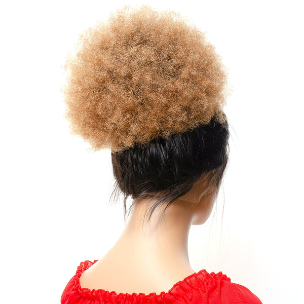 AliBallad Brazilian Afro Kinky Curly Remy Human Hair Drawstring Extension