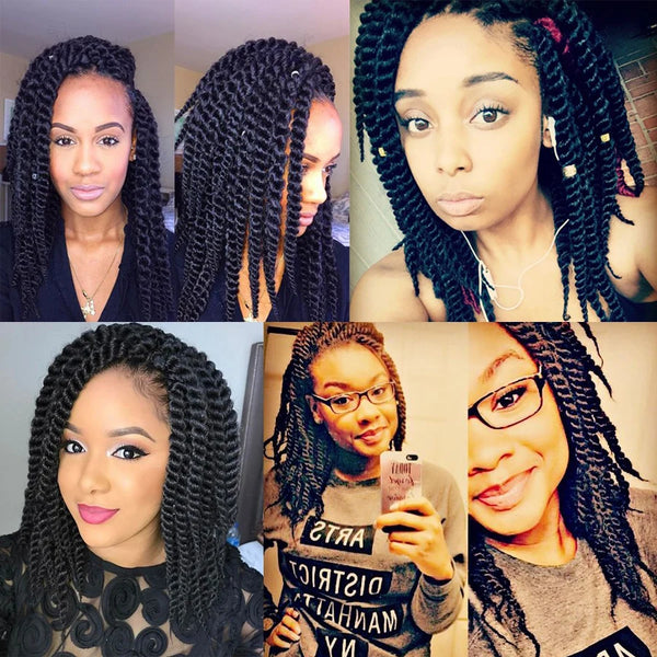 TOMO 12" 18" Synthetic Senegalese Crochet Hair Extensions