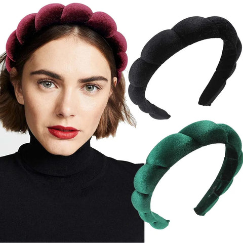 Haimeikang Solid Color Velvet Headband