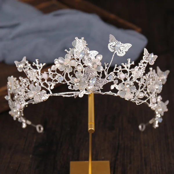Luxury Crystal Pearl Butterfly Costume Jewelry Set