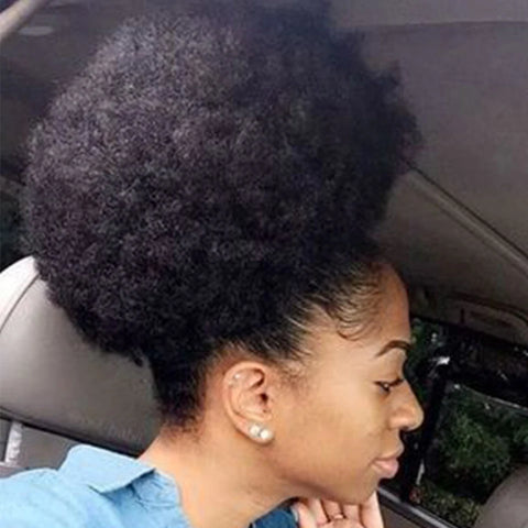 Aliballad Brazilian Afro Kinky Curly Drawstring Human Hair Ponytail