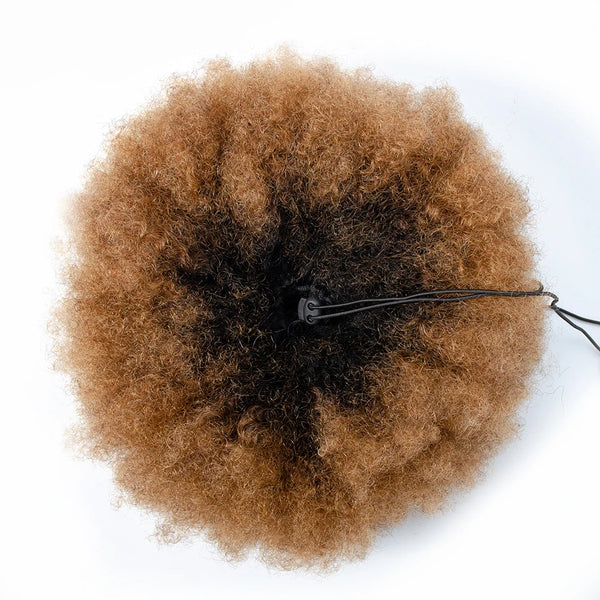 Aliballad Brazilian Afro Kinky Curly Drawstring Human Hair Ponytail