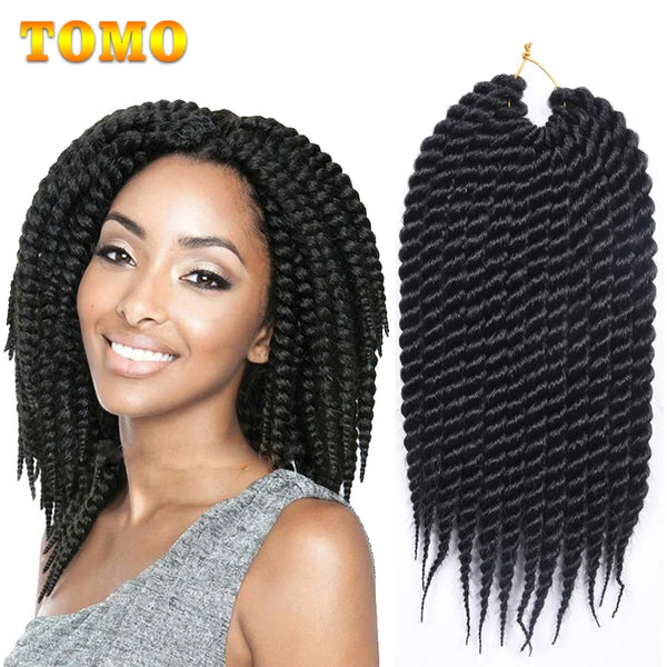 TOMO 12" 18" Synthetic Senegalese Crochet Hair Extensions