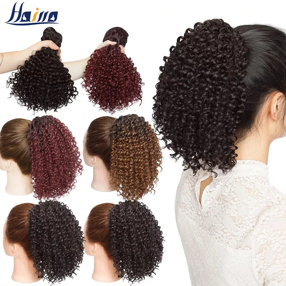 Hairro Synthetic Kinky Curly Drawstring Ponytail