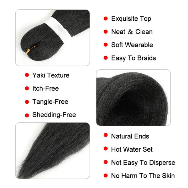 Alororo Synthetic Yaki Texture Kanekalon Braiding Hair