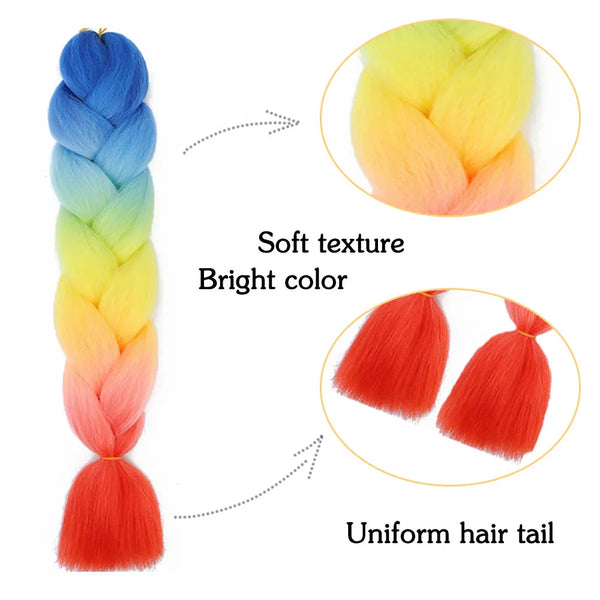AZQUEEN 24 Inch Kanekalon Jumbo Braid Extensions