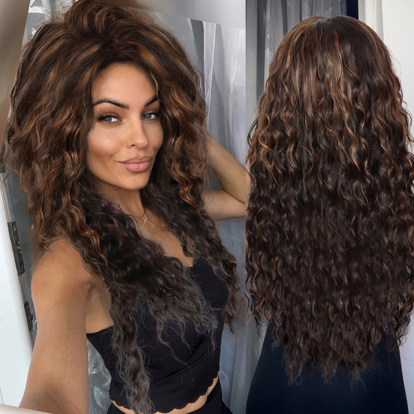 GNIMEGIL Synthetic Cosplay Long Curly Hair Wig