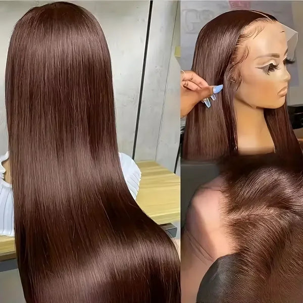 Poleerose Vietnamese HD Lace Frontal Raw Virgin Human Hair Wig