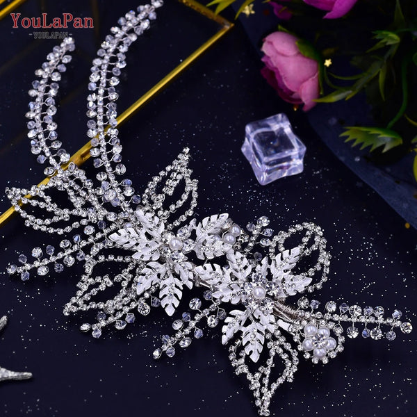 YouLaPan Rhinestone Hair Jewelry