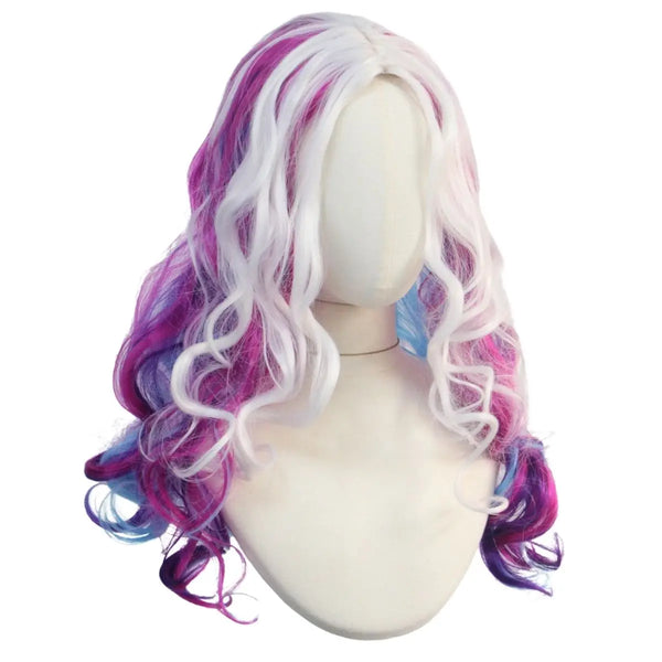 Mixed Color Gradient Anime Cosplay Synthetic Wig