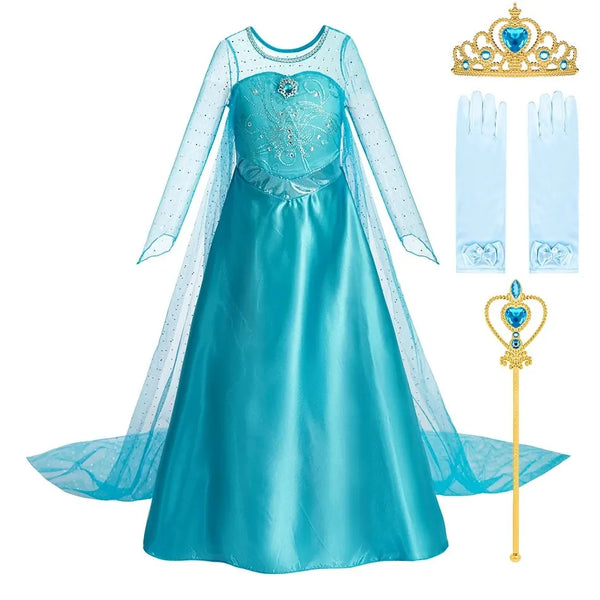Elsa Princess Costume Dress/Accessories