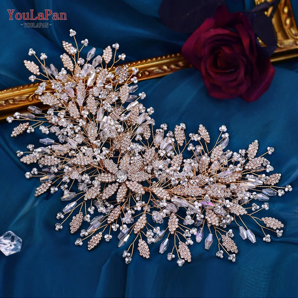 YouLaPan Rhinestone Hair Jewelry