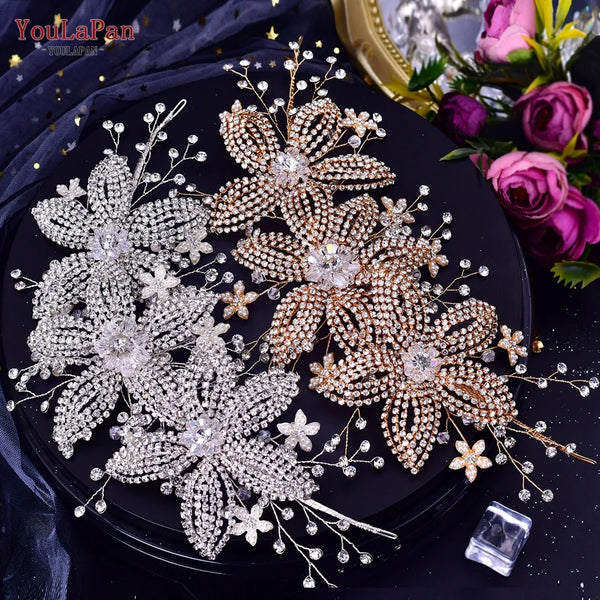 YouLaPan Rhinestone Hair Jewelry