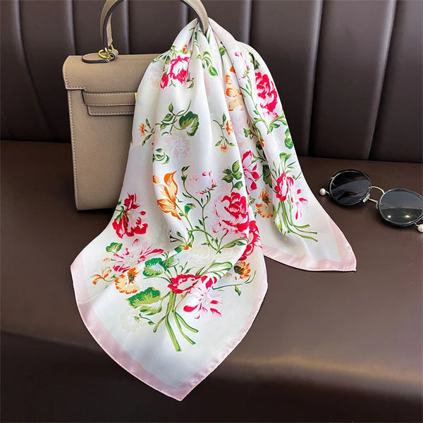 Bohemian Style Print Luxury Silk Scarf