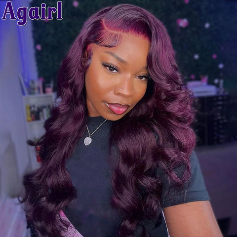Agairl Brazilian Pre Plucked Body Wave Remy Human Hair Wig