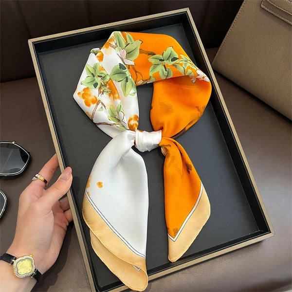 Bohemian Style Print Luxury Silk Scarf