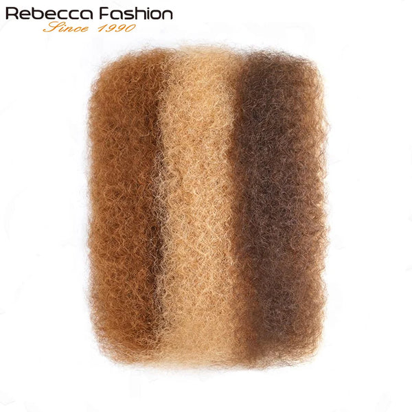 QVR Afro Kinky Bulk Three Colors P4/30/27 Human Hair For Braiding Dreadlock Hair 50g Per Pack Virgin Remy Human Hair Extensions