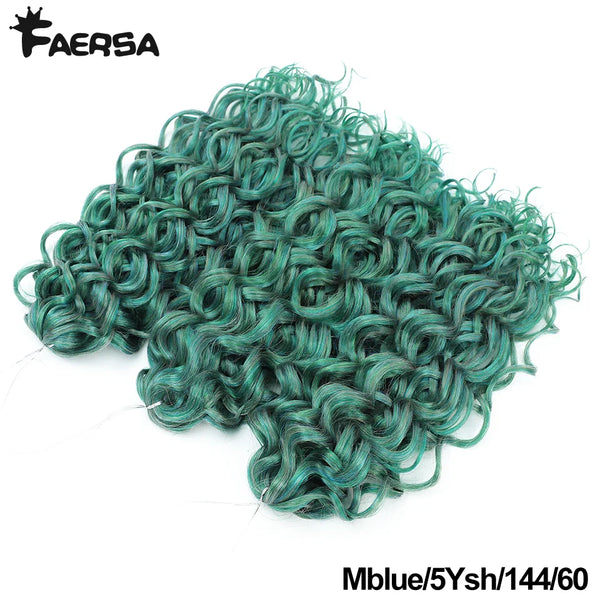 Faersa Synthetic Deep Wavy Twist Colorful Crochet Hair
