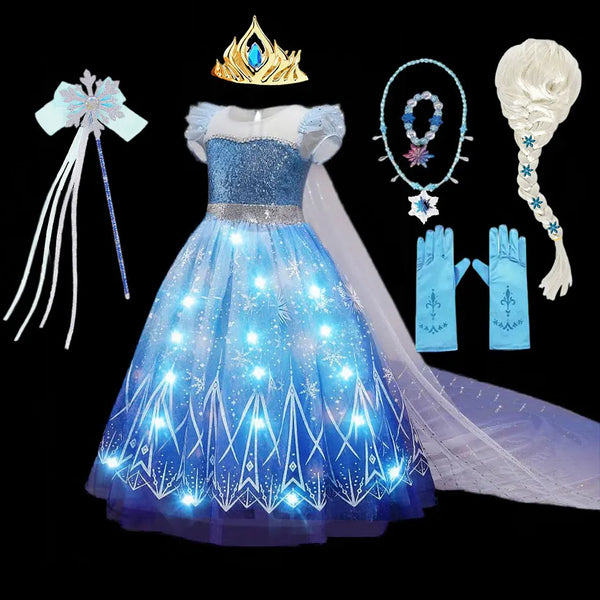 Elsa Princess Wig/Dress/Accessories