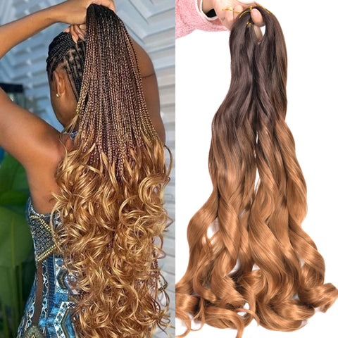 Luoyudu Synthetic Loose Wave French Curls Braiding Hair