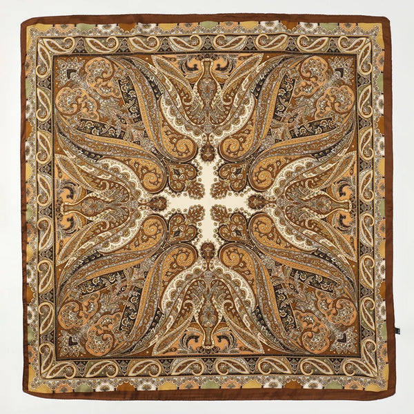 Bohemian Style Print Luxury Silk Scarf