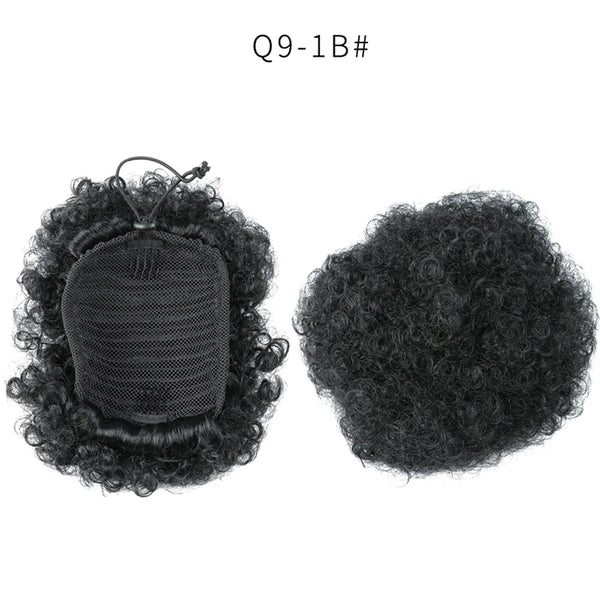 Zenyinfa Synthetic Clip In/Drawstring Afro Puffs