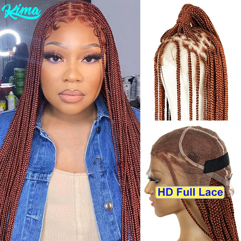 Kima Synthetic Transparent HD Full Lace Knotless 36" Braided Wig
