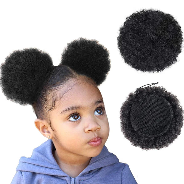 4Inch Synthetic Afro Puff Hair Donut Chignon