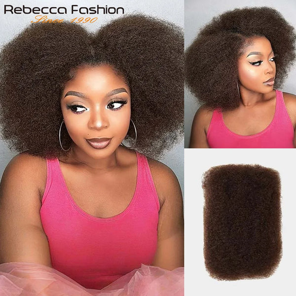 QVR Afro Kinky Bulk Three Colors P4/30/27 Human Hair For Braiding Dreadlock Hair 50g Per Pack Virgin Remy Human Hair Extensions