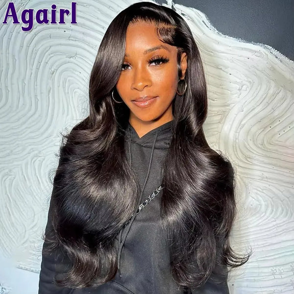 Agairl Brazilian Pre Plucked Body Wave Remy Human Hair Wig