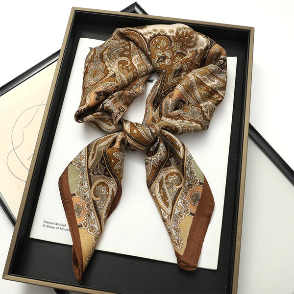 Bohemian Style Print Luxury Silk Scarf