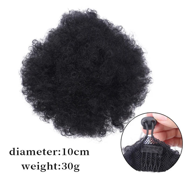 4Inch Synthetic Afro Puff Hair Donut Chignon