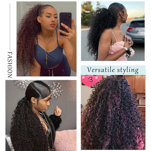 Sylhair Synthetic Drawstring Curly Ponytail Extension